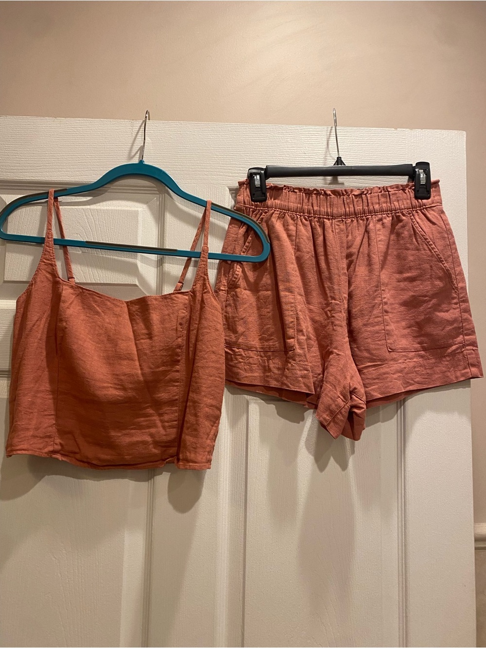 Abercrombie & Fitch Linen-blend Cami & Shorts Set